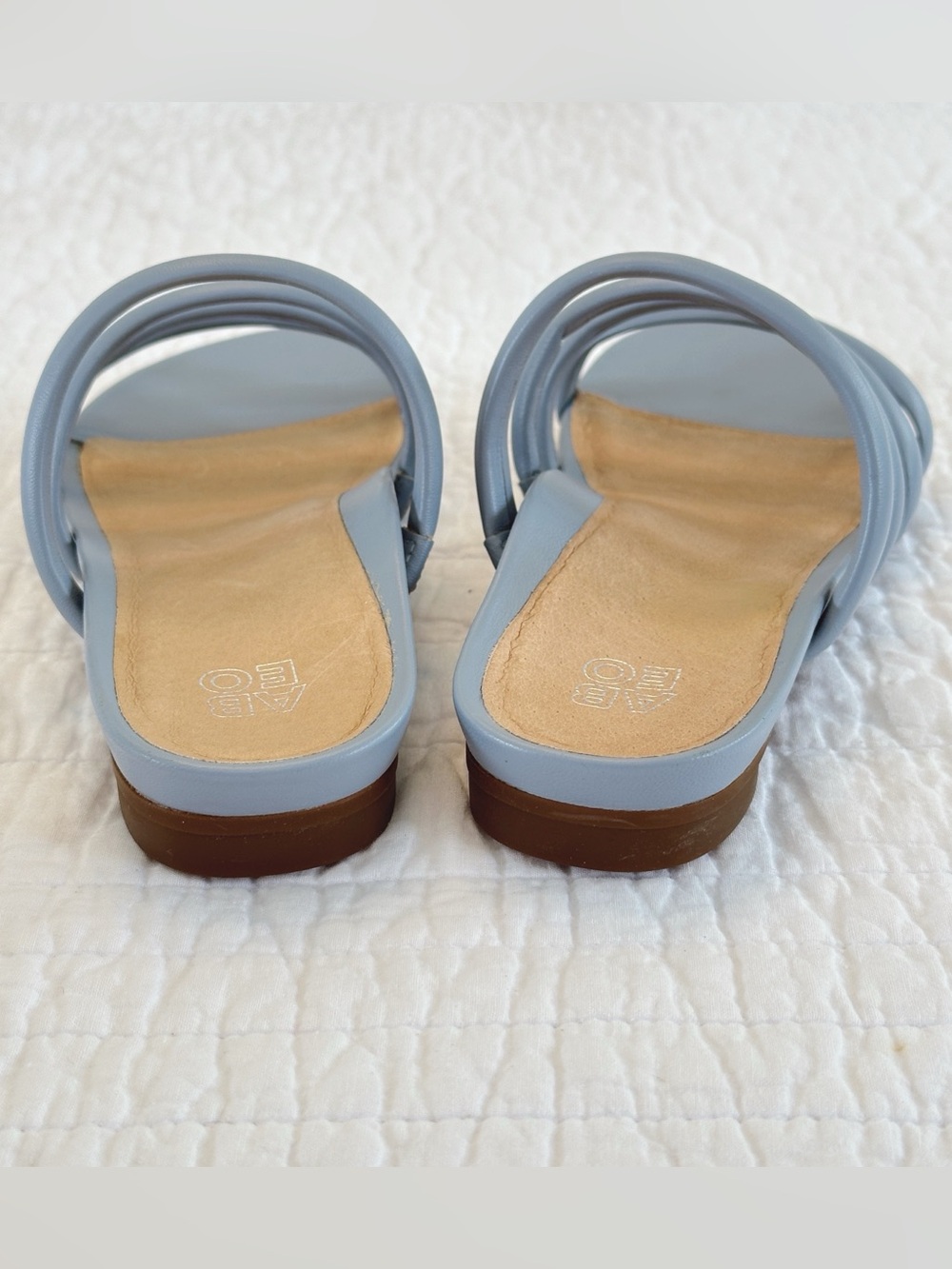 Abeo Sammie Leather Comfort Sandals Blue Size 8 | Cushioned Footbed - Picture 6 of 9